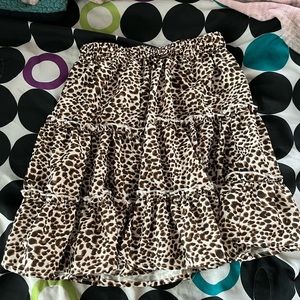 shein cheetah skirt size small